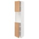 METOD High cabinet with shelves/2 doors, white/Vedhamn oak, 40x41x200 cm