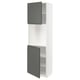 METOD High cabinet with shelves/2 doors, white/Voxtorp dark grey, 60x41x200 cm