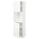 METOD High cabinet with shelves/2 doors, white/Voxtorp high-gloss/white, 60x41x200 cm