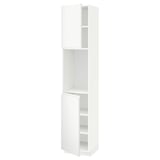 METOD High cabinet with shelves/2 doors, white/Voxtorp matt white, 40x41x200 cm