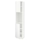 METOD High cabinet with shelves/2 doors, white/Voxtorp matt white, 40x41x200 cm