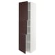Option: METOD High cabinet with shelves/3 doors, white Askersund/dark brown ash effect, 60x60x220 cm
