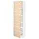 METOD High cabinet with shelves/3 doors, white/Askersund light ash effect, 60x41x200 cm