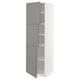 METOD High cabinet with shelves/3 doors, white/Bodbyn grey, 60x60x200 cm