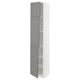 METOD High cabinet with shelves/3 doors, white/Bodbyn grey, 40x41x200 cm