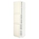 METOD High cabinet with shelves/3 doors, white/Bodbyn off-white, 60x60x220 cm