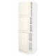 METOD High cabinet with shelves/3 doors, white/Bodbyn off-white, 60x60x200 cm
