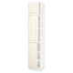 Option: METOD High cabinet with shelves/3 doors, white/Bodbyn off-white, 40x41x200 cm