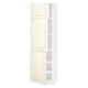 METOD High cabinet with shelves/3 doors, white/Bodbyn off-white, 60x41x200 cm