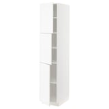 METOD High cabinet with shelves/3 doors, white Enköping/white wood effect, 40x60x200 cm