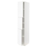METOD High cabinet with shelves/3 doors, white Enköping/white wood effect, 40x60x220 cm