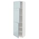 METOD High cabinet with shelves/3 doors, white/Kallarp light grey-blue, 60x41x200 cm