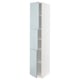 METOD High cabinet with shelves/3 doors, white/Kallarp light grey-blue, 40x60x220 cm