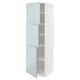 METOD High cabinet with shelves/3 doors, white/Kallarp light grey-blue, 60x60x200 cm
