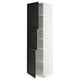 METOD High cabinet with shelves/3 doors, white/Lerhyttan black stained, 60x60x220 cm