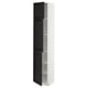 METOD High cabinet with shelves/3 doors, white/Lerhyttan black stained, 40x41x200 cm