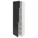 METOD High cabinet with shelves/3 doors, white/Nickebo matt anthracite, 60x41x200 cm