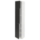 METOD High cabinet with shelves/3 doors, white/Nickebo matt anthracite, 40x41x200 cm