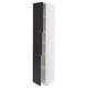 METOD High cabinet with shelves/3 doors, white/Nickebo matt anthracite, 40x60x220 cm