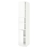 METOD High cabinet with shelves/3 doors, white/Ringhult white, 40x60x220 cm