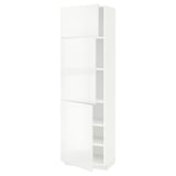 METOD High cabinet with shelves/3 doors, white/Ringhult white, 60x41x200 cm