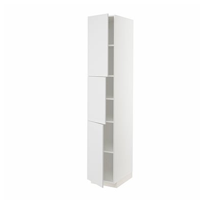 METOD High cabinet with shelves/3 doors, white/Stensund white, 40x60x220 cm