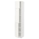 METOD High cabinet with shelves/3 doors, white/Vallstena white, 40x41x200 cm
