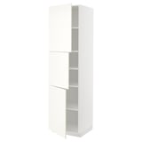 METOD High cabinet with shelves/3 doors, white/Vallstena white, 60x60x220 cm