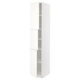 METOD High cabinet with shelves/3 doors, white/Vallstena white, 40x60x220 cm