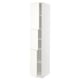 METOD High cabinet with shelves/3 doors, white/Vallstena white, 40x60x220 cm