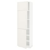 METOD High cabinet with shelves/3 doors, white/Veddinge white, 60x41x200 cm