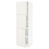 METOD High cabinet with shelves/3 doors, white/Veddinge white, 60x60x200 cm