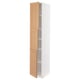 METOD High cabinet with shelves/3 doors, white/Vedhamn oak, 40x60x220 cm