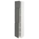 METOD High cabinet with shelves/3 doors, white/Voxtorp dark grey, 40x41x200 cm