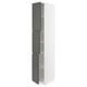 METOD High cabinet with shelves/3 doors, white/Voxtorp dark grey, 40x60x220 cm
