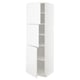 METOD High cabinet with shelves/3 doors, white/Voxtorp high-gloss/white, 60x60x200 cm