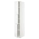 METOD High cabinet with shelves/3 doors, white/Voxtorp high-gloss/white, 40x60x220 cm