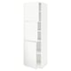 METOD High cabinet with shelves/3 doors, white/Voxtorp matt white, 60x60x200 cm