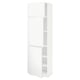 METOD High cabinet with shelves/3 doors, white/Voxtorp matt white, 60x41x200 cm