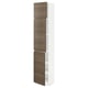 METOD High cabinet with shelves/3 doors, white/Voxtorp walnut effect, 40x41x200 cm