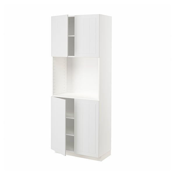 METOD High cabinet with shelves/4 doors, white/Stensund white, 80x41x200 cm