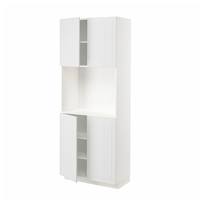 METOD High cabinet with shelves/4 doors, white/Stensund white, 80x41x200 cm