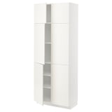 METOD High cabinet with shelves/4 doors, white/Vallstena white, 80x41x200 cm