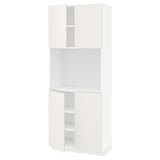 METOD High cabinet with shelves/4 doors, white/Veddinge white, 80x41x200 cm