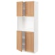 Option: METOD High cabinet with shelves/4 doors, white/Vedhamn oak, 80x41x200 cm