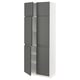 METOD High cabinet with shelves/4 doors, white/Voxtorp dark grey, 80x41x200 cm