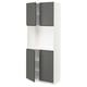 METOD High cabinet with shelves/4 doors, white/Voxtorp dark grey, 80x41x200 cm