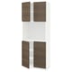 METOD High cabinet with shelves/4 doors, white/Voxtorp walnut effect, 80x41x200 cm