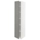 METOD High cabinet with shelves, white/Bodbyn grey, 40x60x200 cm