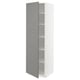 METOD High cabinet with shelves, white/Bodbyn grey, 60x60x200 cm